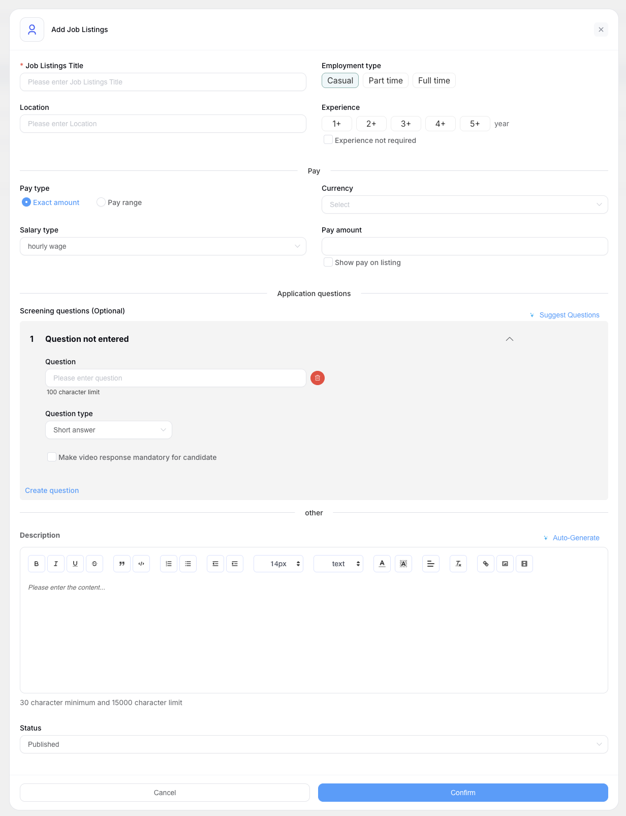 Job Listings - Job Description