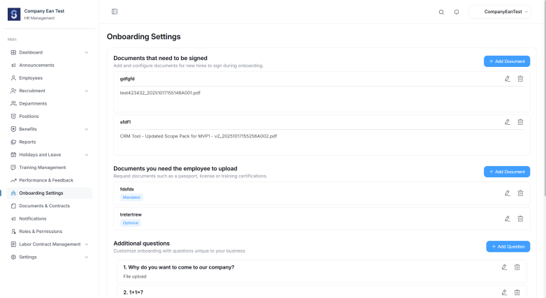 Training Content Setup 1
