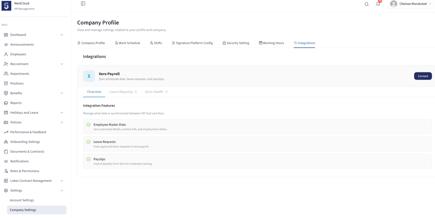 Xero Integration